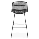 Selka Outdoor Bar Stool - Black