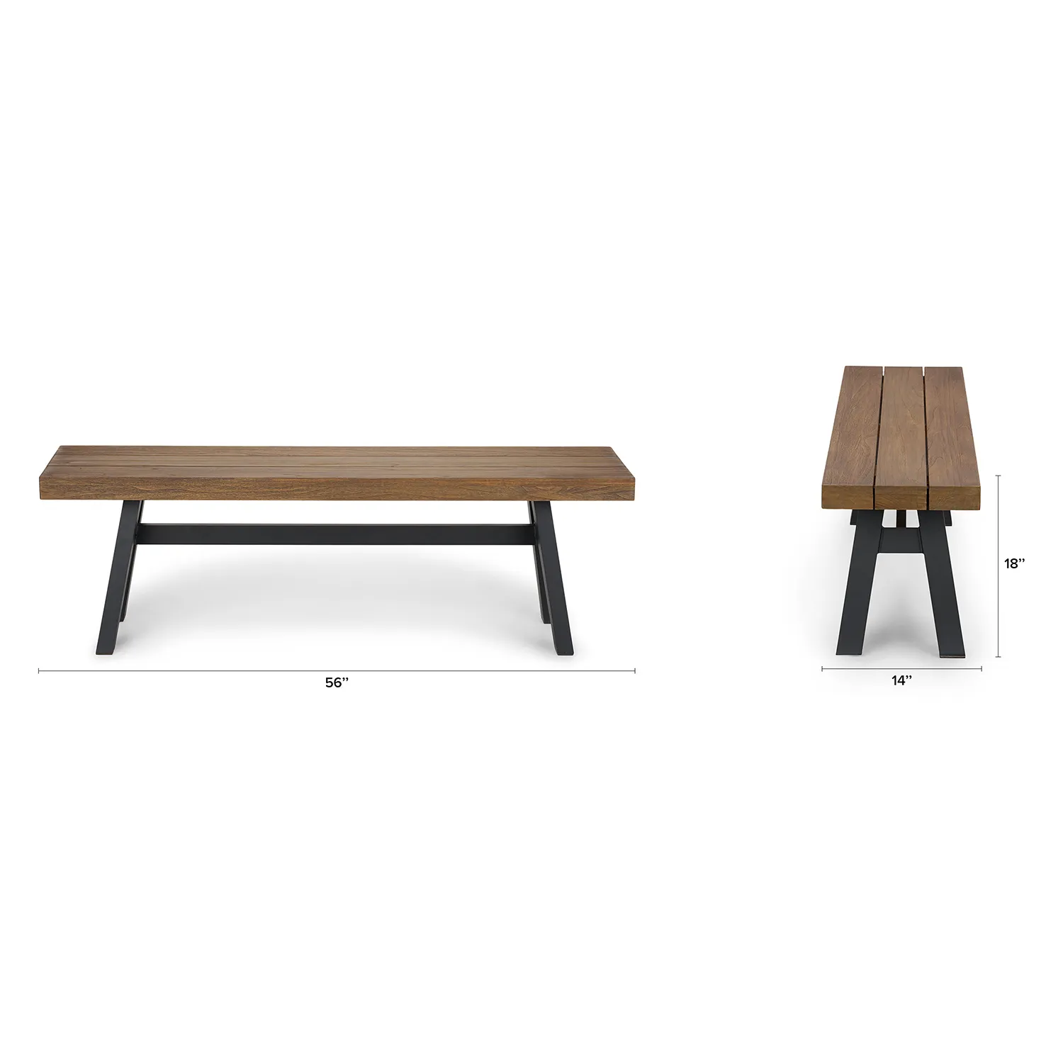 Sardis 56_ Outdoor Bench - Vintage Brown - Image 2