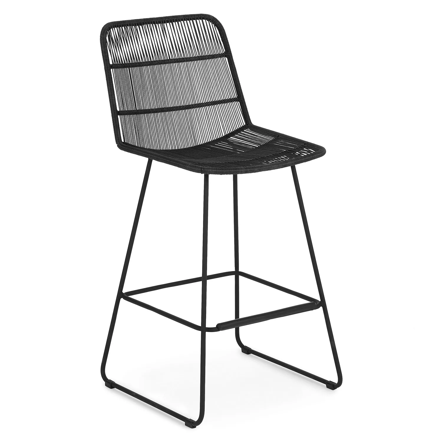 Selka Outdoor Counter Stool - Black - Image 3