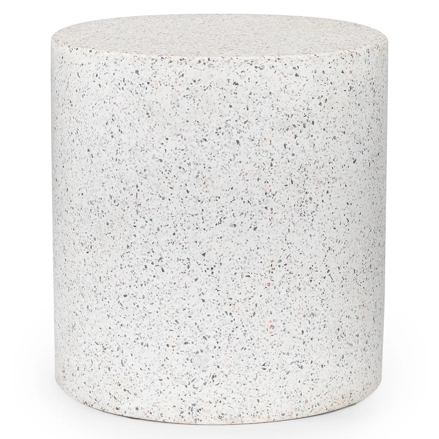 Solina Outdoor Stool - White Terrazzo - Image 2