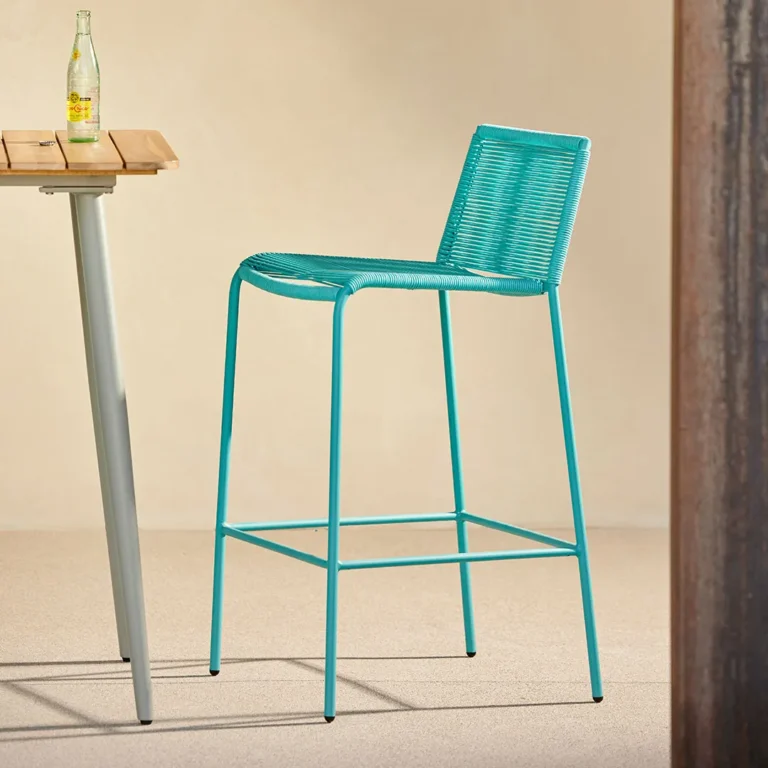 Zina Outdoor Bar Stool - Lago Aqua