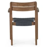 Reyes Outdoor Stackable Dining Armchair - Classic Brown