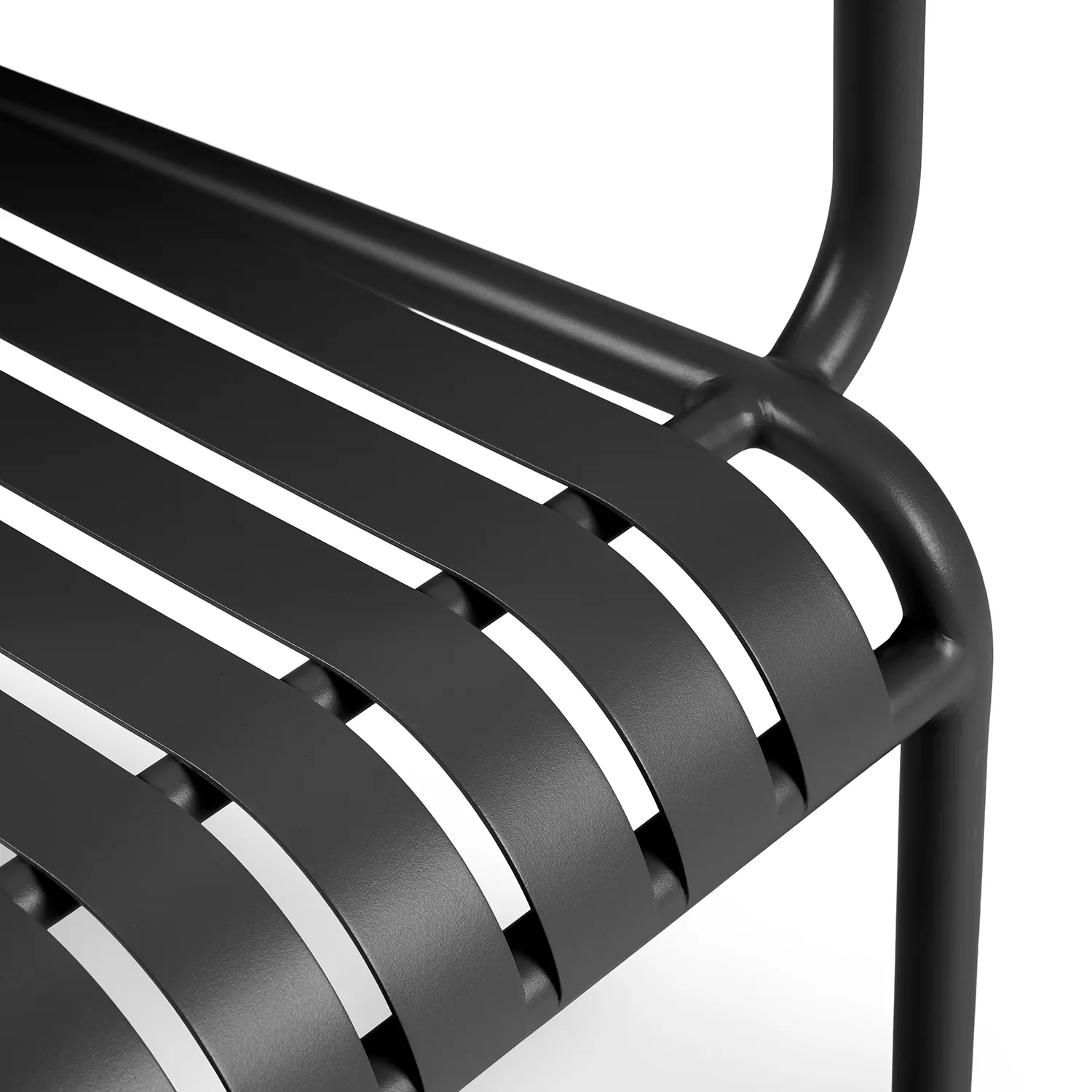 Sarek Outdoor Stackable Dining Armchair - Black - Image 11