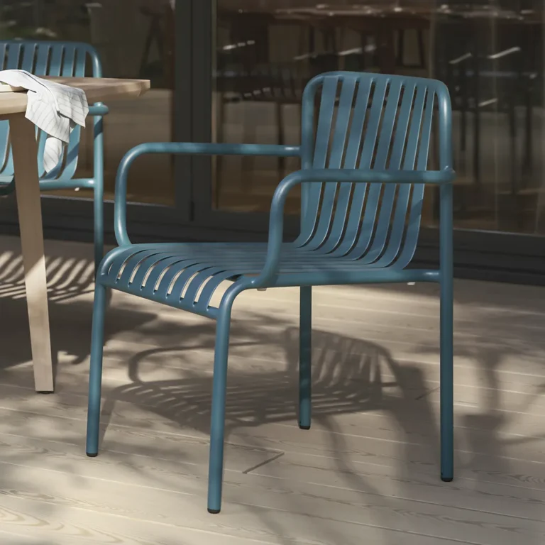 Sarek Outdoor Stackable Dining Armchair - Peacock Blue