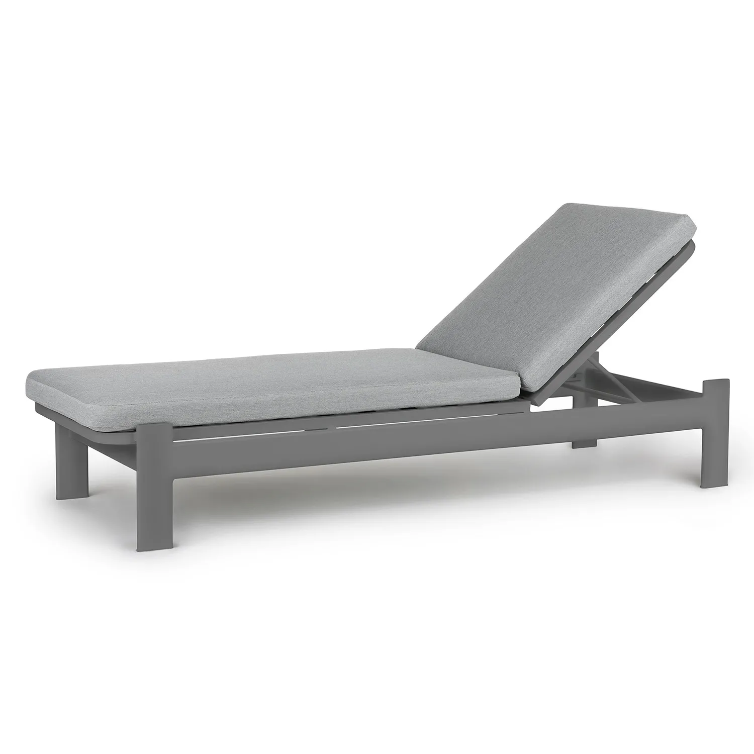 Eleya 78_ Outdoor Chaise Lounge - Stega Gray - Image 7