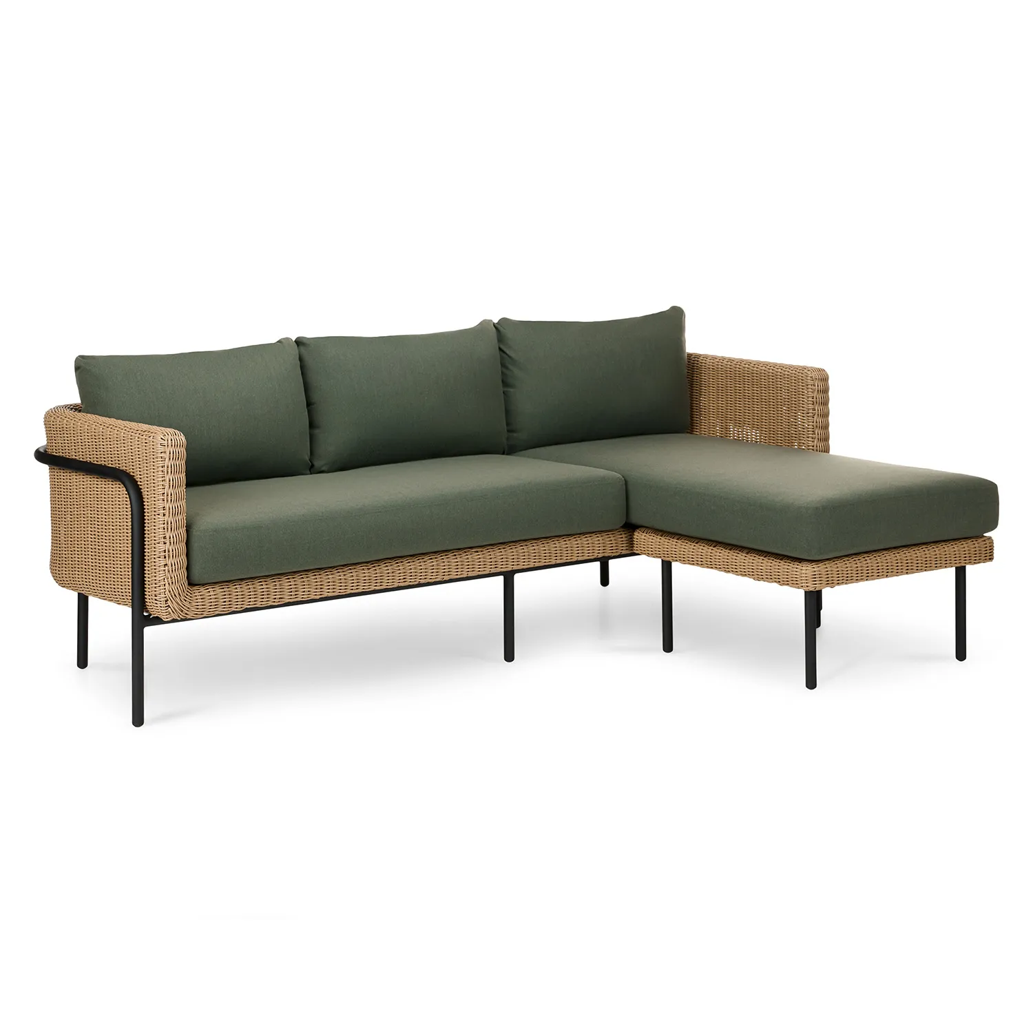 Aby 88_ Outdoor Reversible Sectional - Dravite Green - Image 9