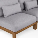Cove 102.75_ Outdoor Armless Modular Sectional - Basket Gray