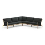 Rosa 110_ Outdoor Corner Sectional - Dravite Black