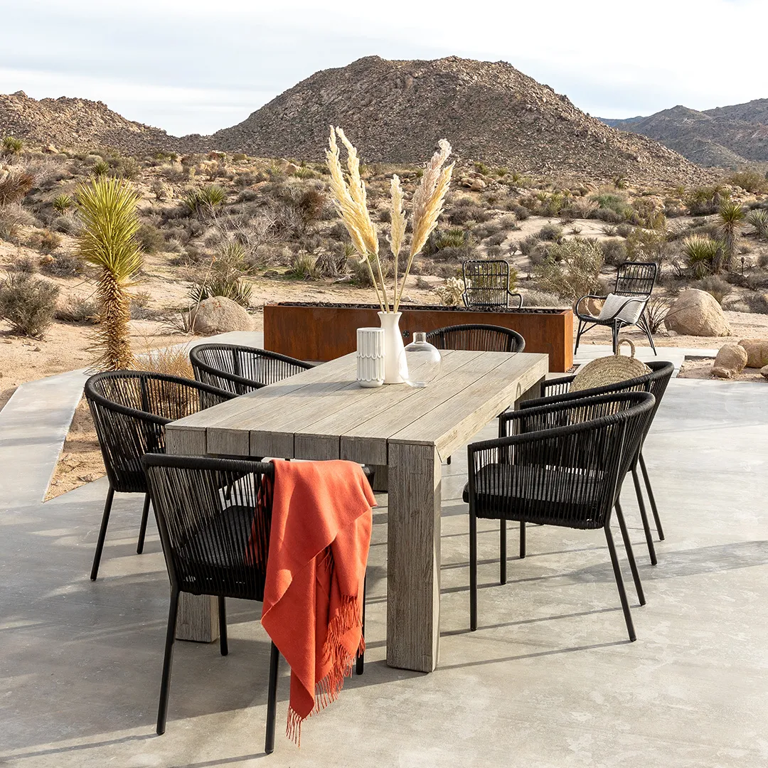 Atica 71_ Outdoor Dining Table - Washed Acacia - Image 9