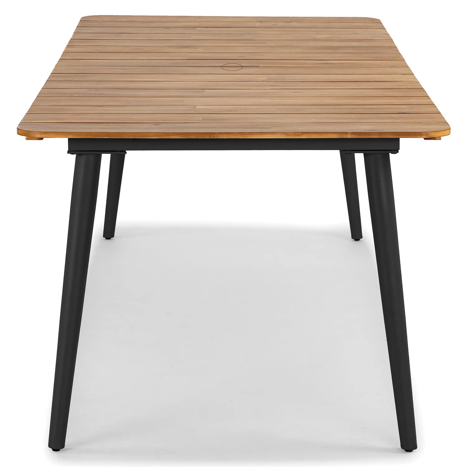 Latta 94.5_ Outdoor Dining Table - Slate Gray - Image 11