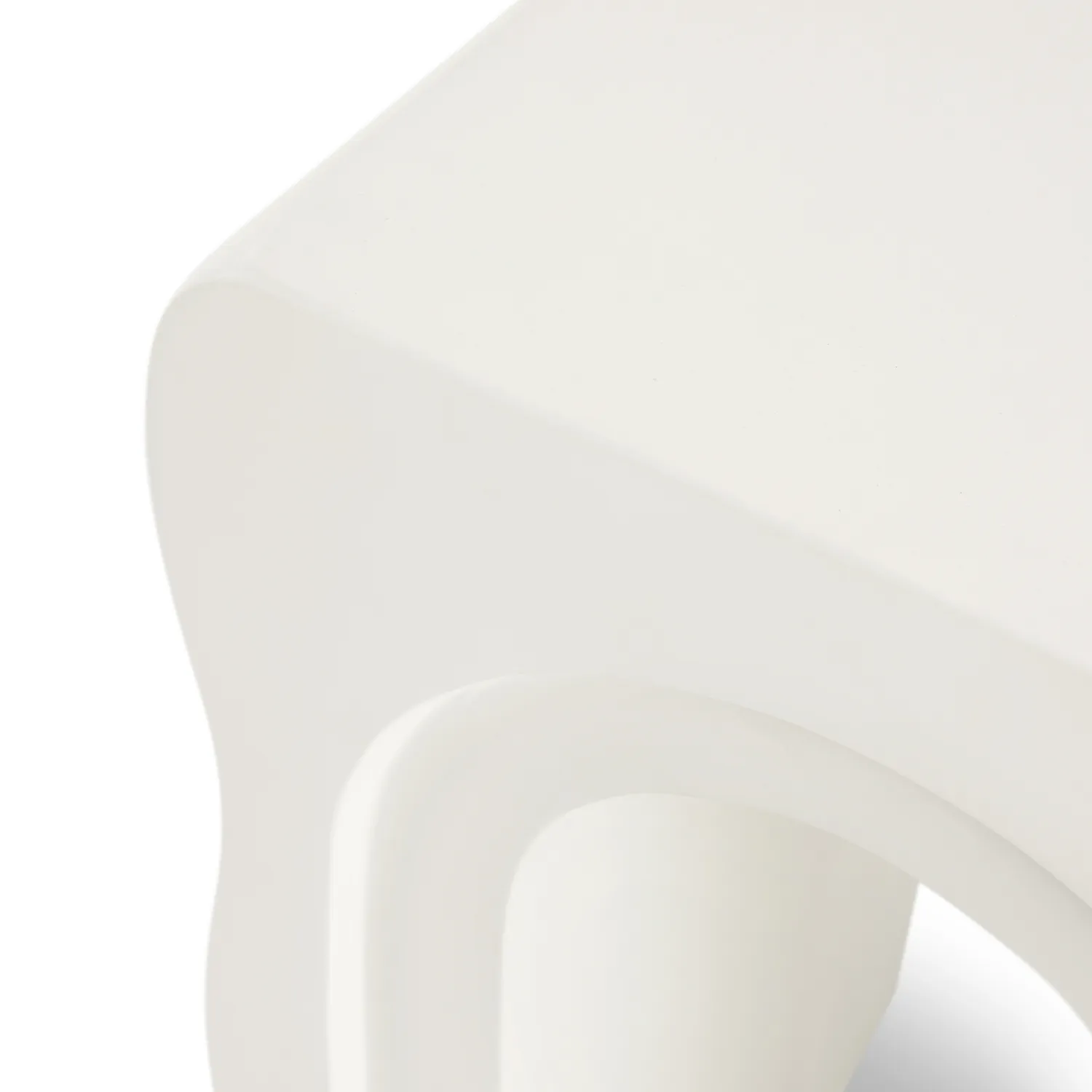 Bixby Outdoor Concrete Side Table - Natural White - Image 9