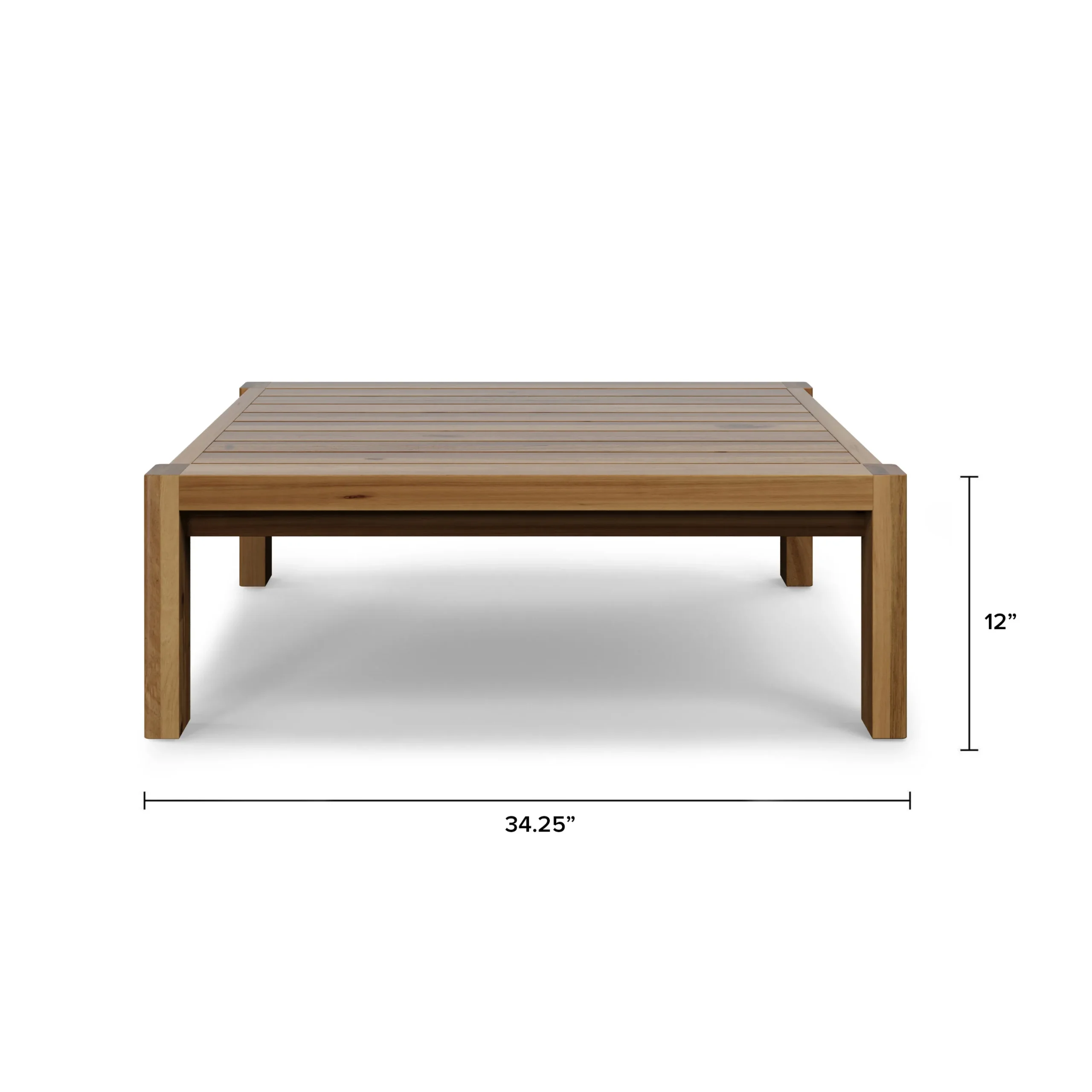 Cove 34.25_ Outdoor Coffee Table - Acacia - Image 2