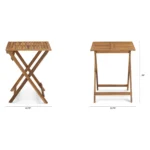 Elanora Outdoor Folding Cafe Table - Light Acacia
