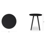 Halden Outdoor Small Side Table - Dark Charcoal