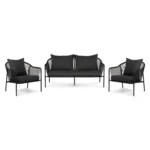 Calicut 67_ Outdoor Loveseat Set - Coast Black