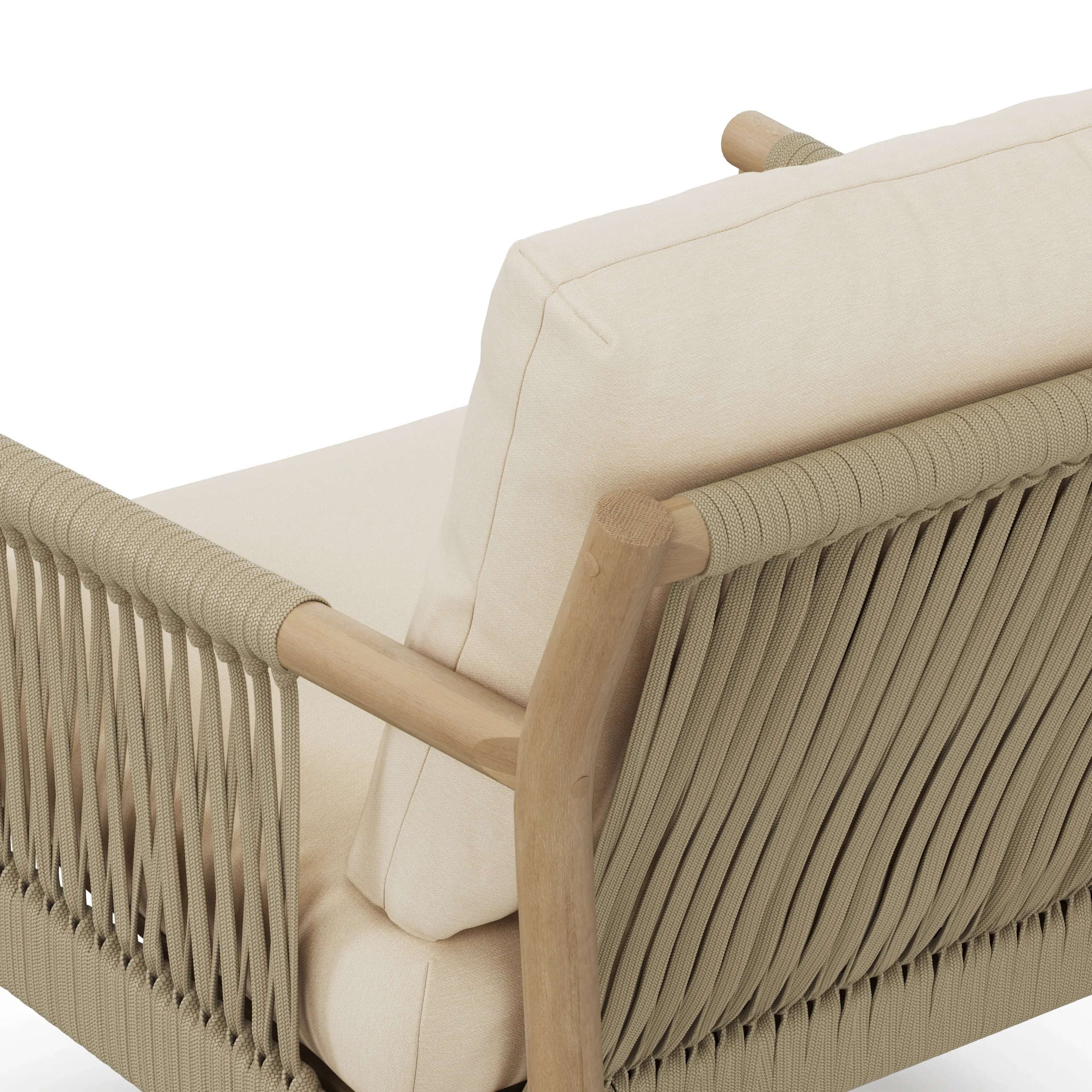 Rosa 80_ Outdoor Sofa Lounge Set - Dravite Ivory - Image 9