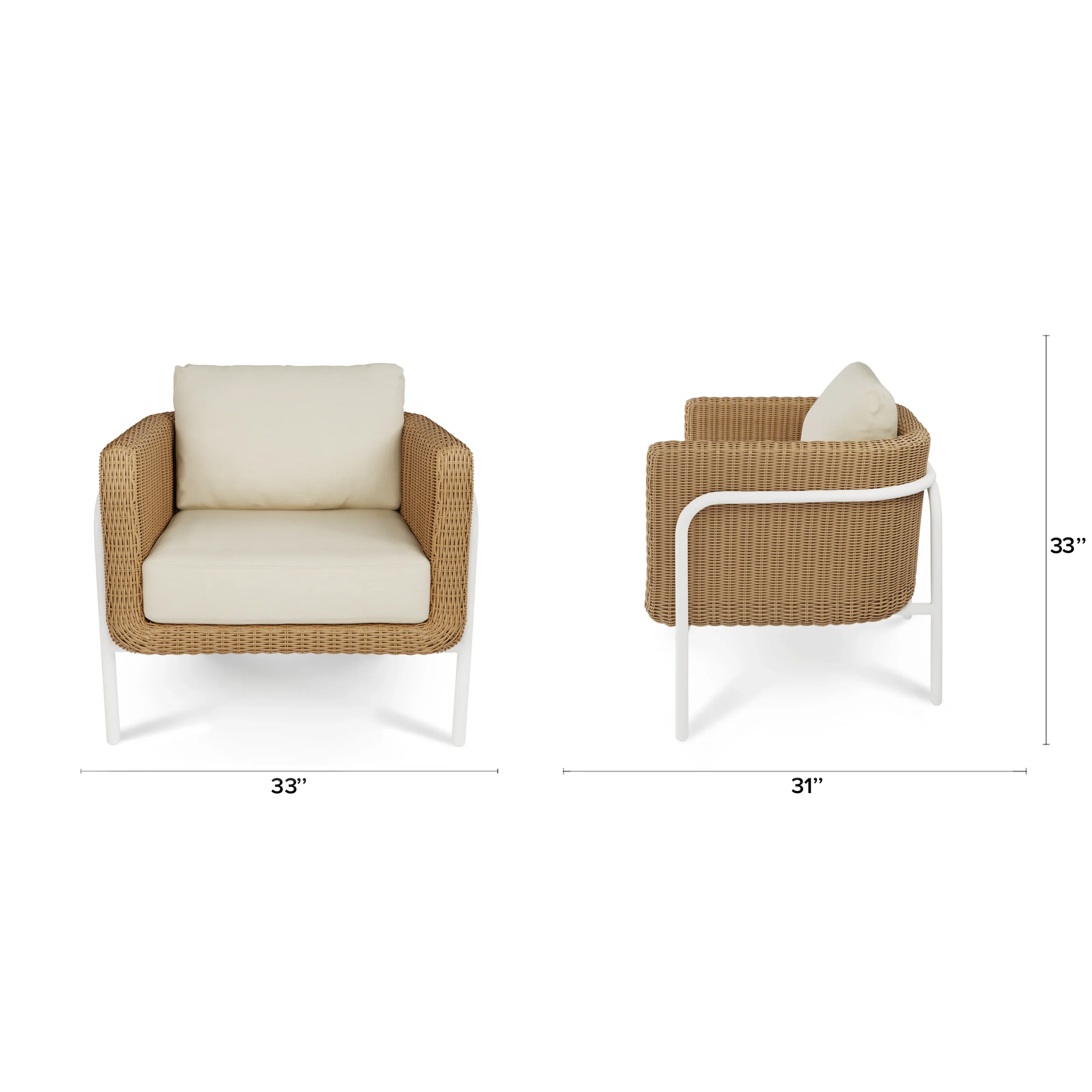 Aby 33_ Outdoor Lounge Chair - Dravite Ivory - Image 2