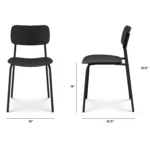 Ari Outdoor Stackable Dining Chair - Black