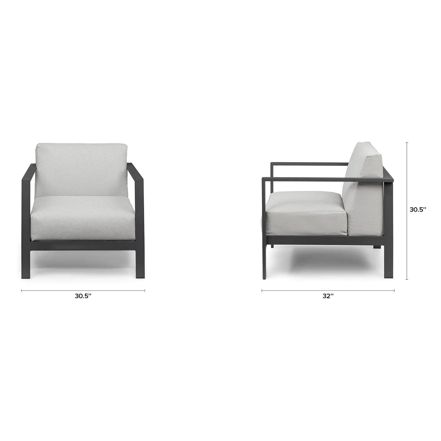 Burkel 30.5_ Outdoor Lounge Chair - Cloudy Gray - Image 2