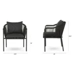 Calicut Outdoor Dining Chair - Coast Black