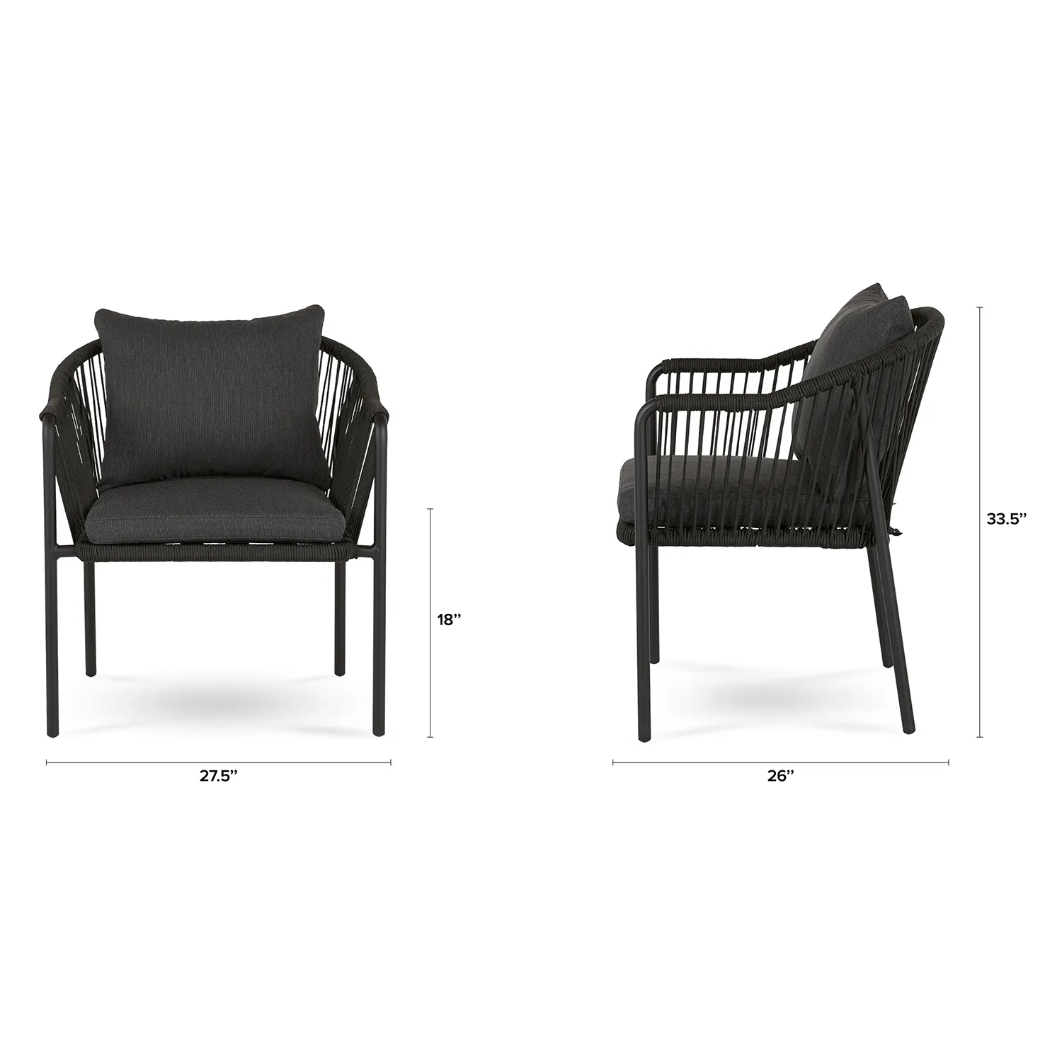 Calicut Outdoor Dining Chair - Coast Black - Image 2