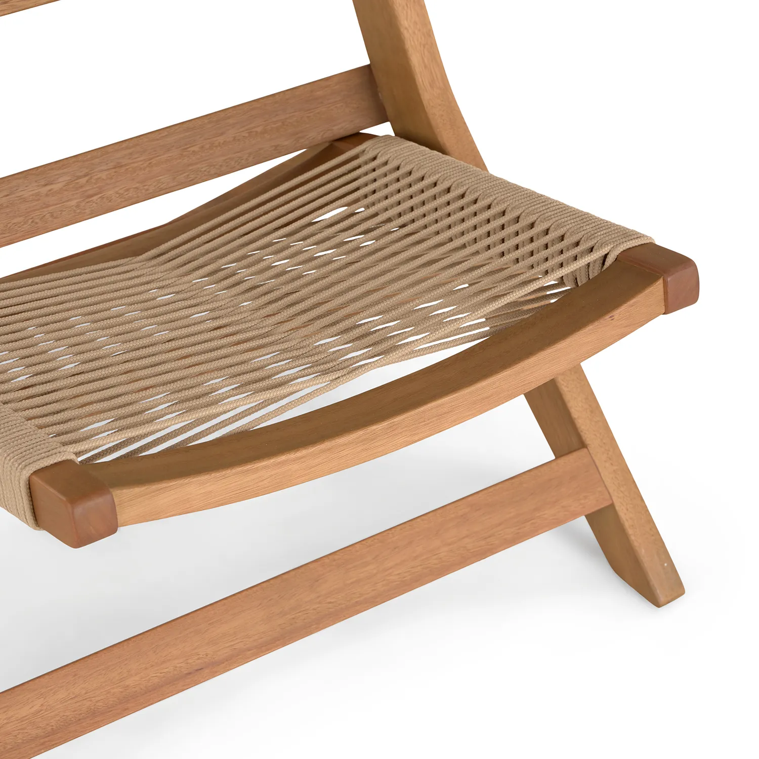 Santo 25.5_ Outdoor Folding Lounge Chair - Ecru - Image 5