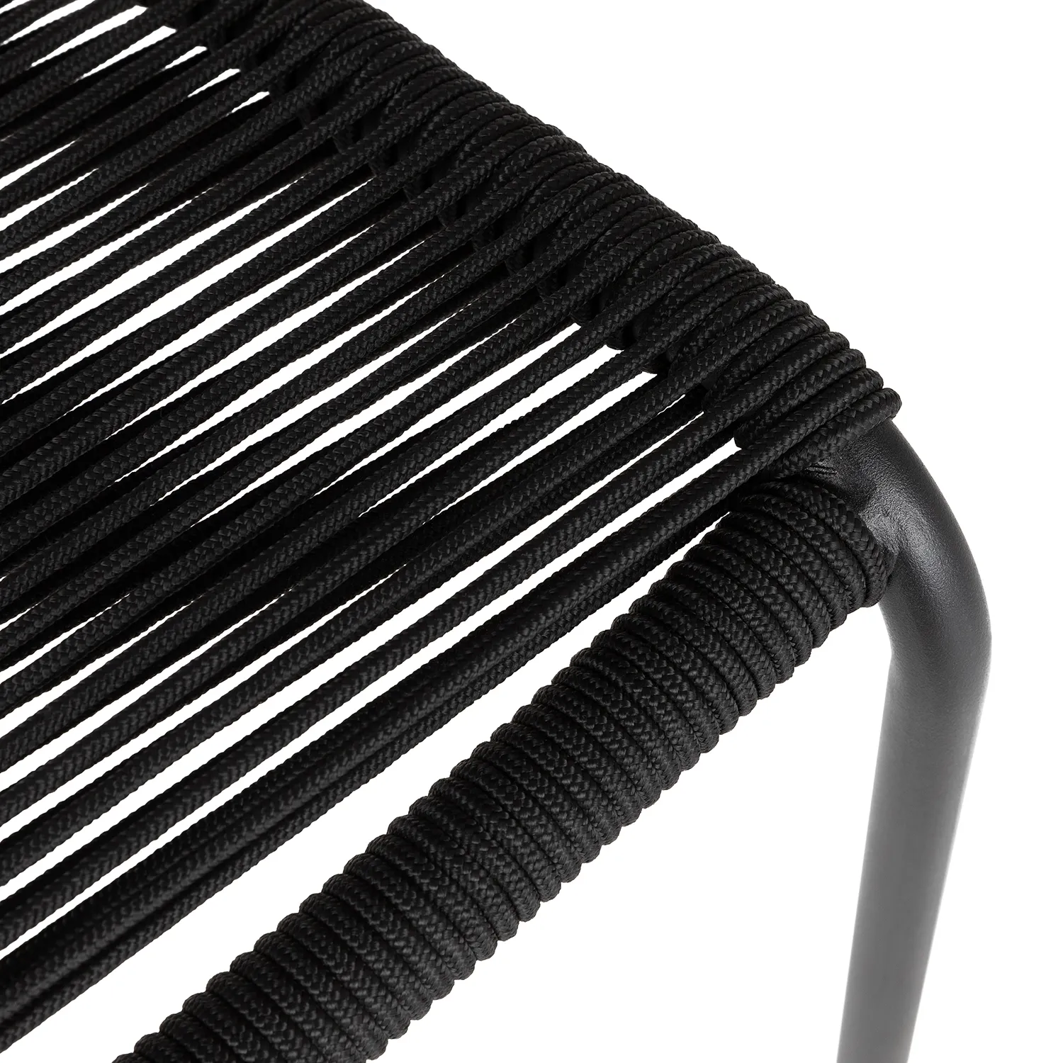 Zina Outdoor Stackable Dining Chair - Ember Black - Image 7
