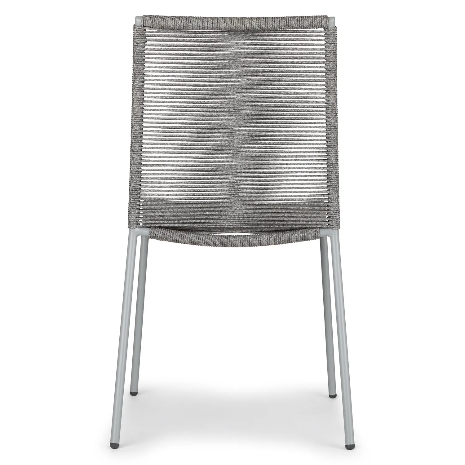 Zina Outdoor Stackable Dining Chair - Heathered Gray - Image 11