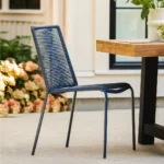 Zina Outdoor Stackable Dining Chair - Indigo Blue