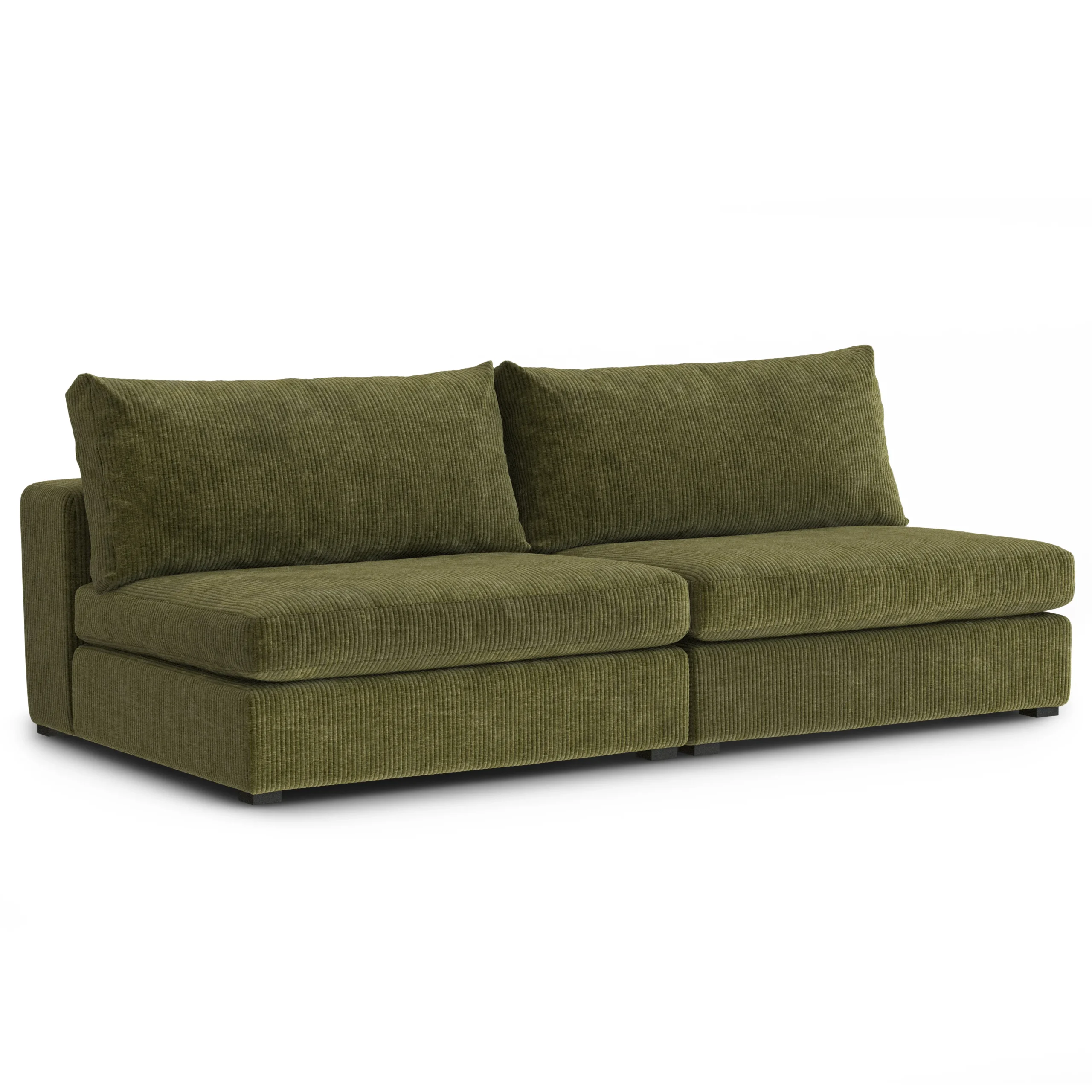 Beta 79_ Armless Modular Sofa - Cypress Green - Image 11