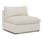 Leigh 39.5_ Armless Chair Module - Ivory Wool Bouclé