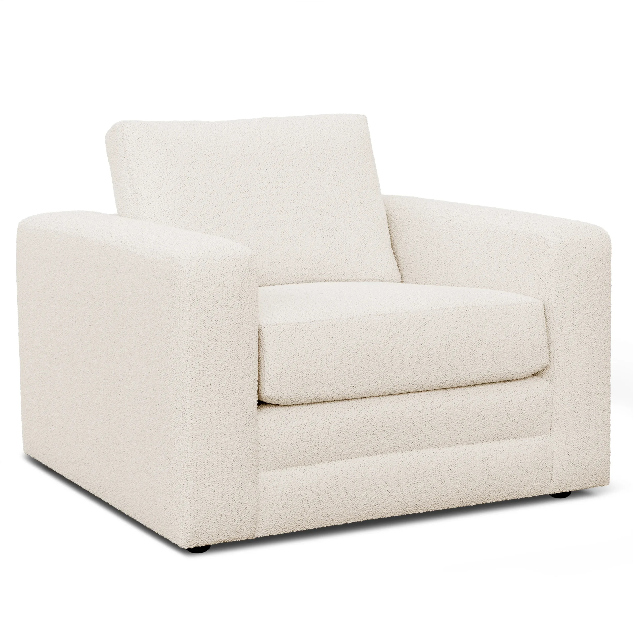 Riley 42_ Lounge Chair - Ivory Wool Bouclé - Image 10