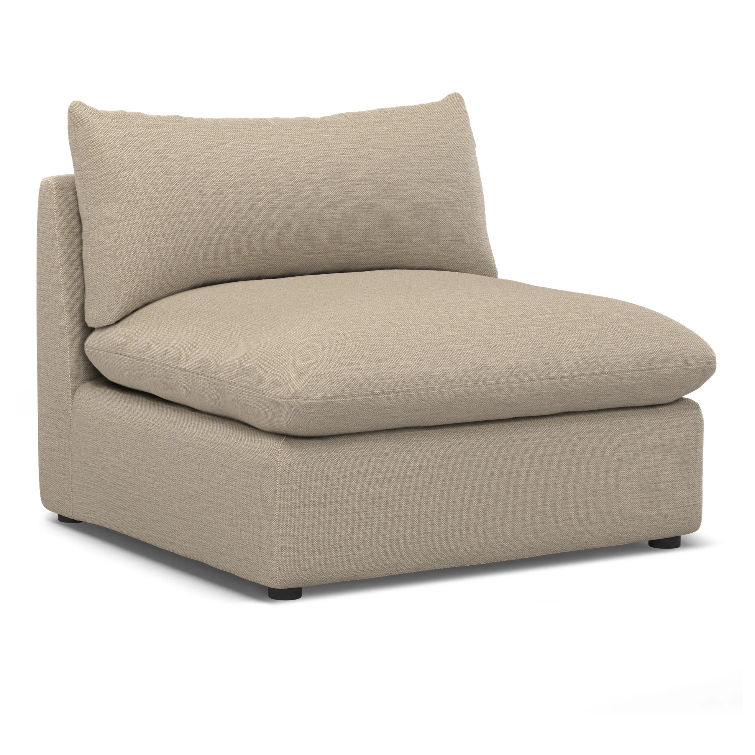 Leigh 39.5_ Armless Chair Module - Silver Taupe - Image 5