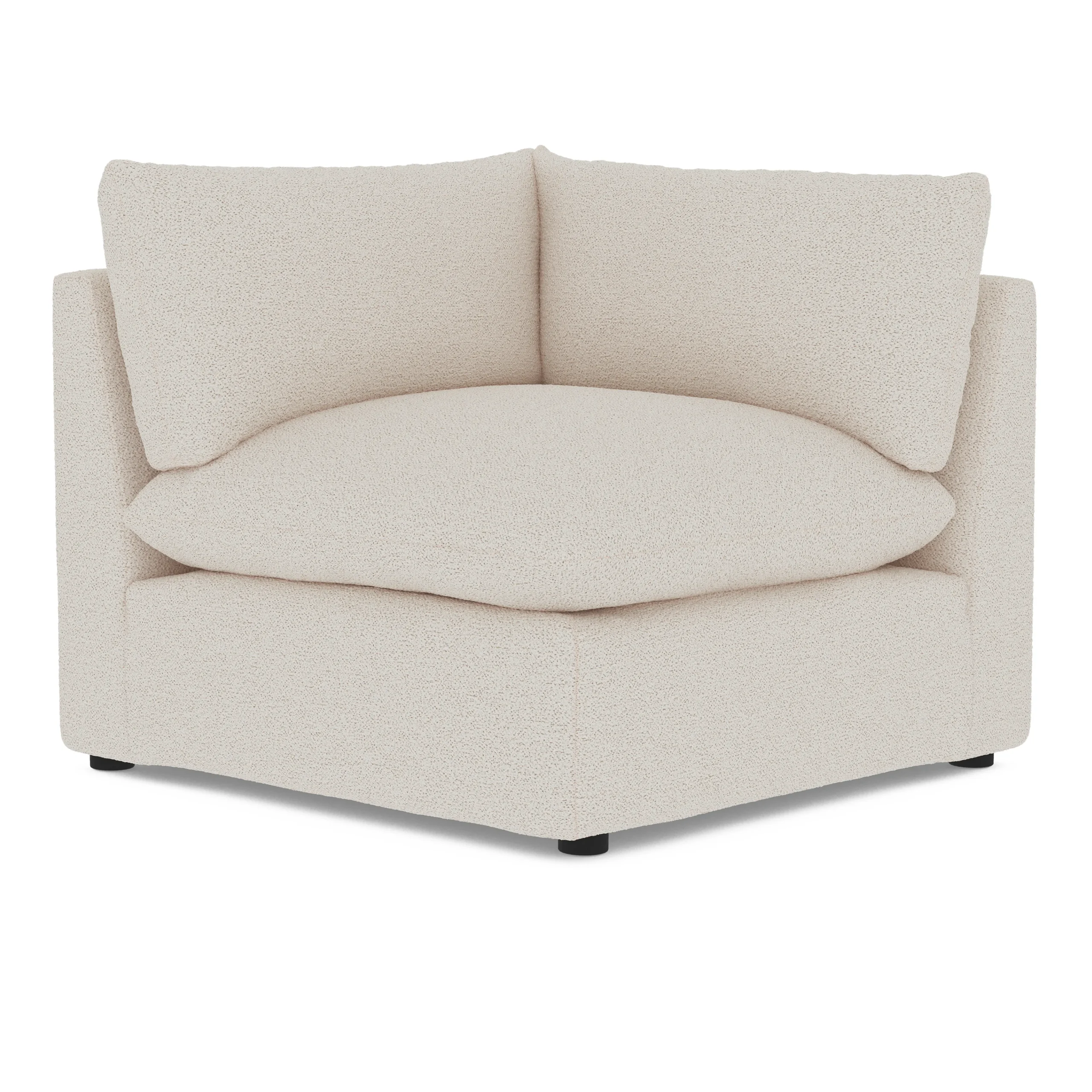 Leigh 41_ Corner Chair Module - Ivory Wool Bouclé - Image 11