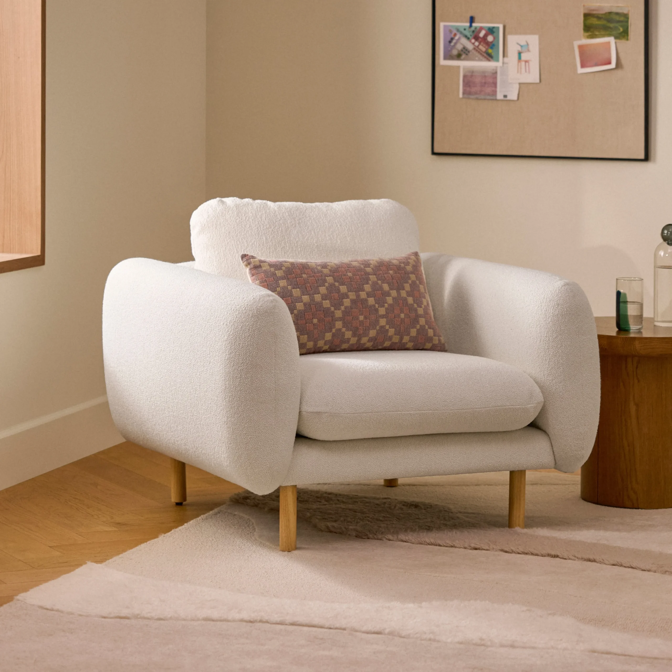 Sanders 37_ Lounge Chair - Ivory Wool Bouclé - Image 13