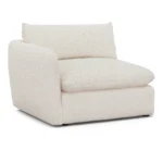 Leigh 46_ Left Arm Module - Ivory Wool Bouclé