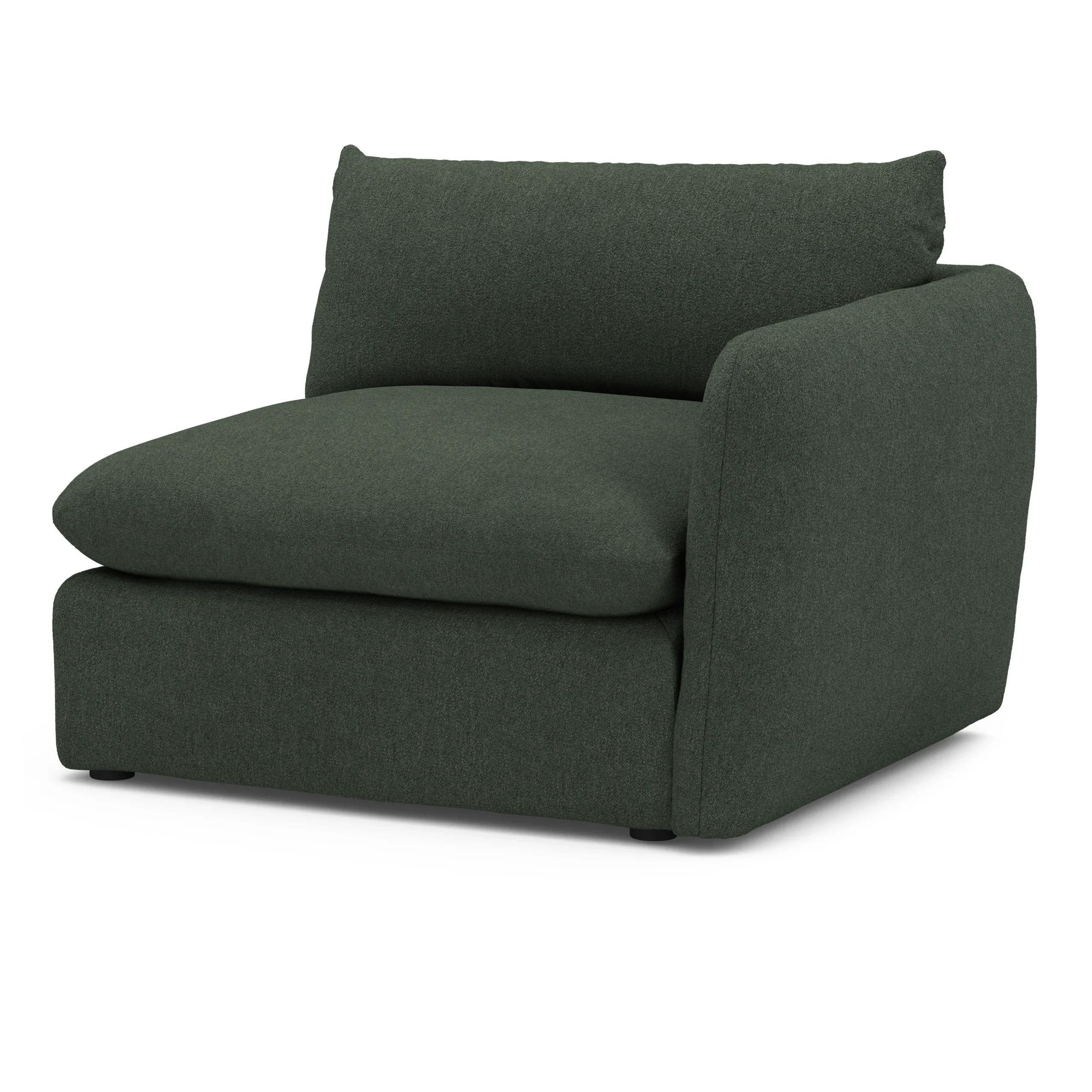 Leigh 46_ Right Arm Module - Green Wool Bouclé - Image 7
