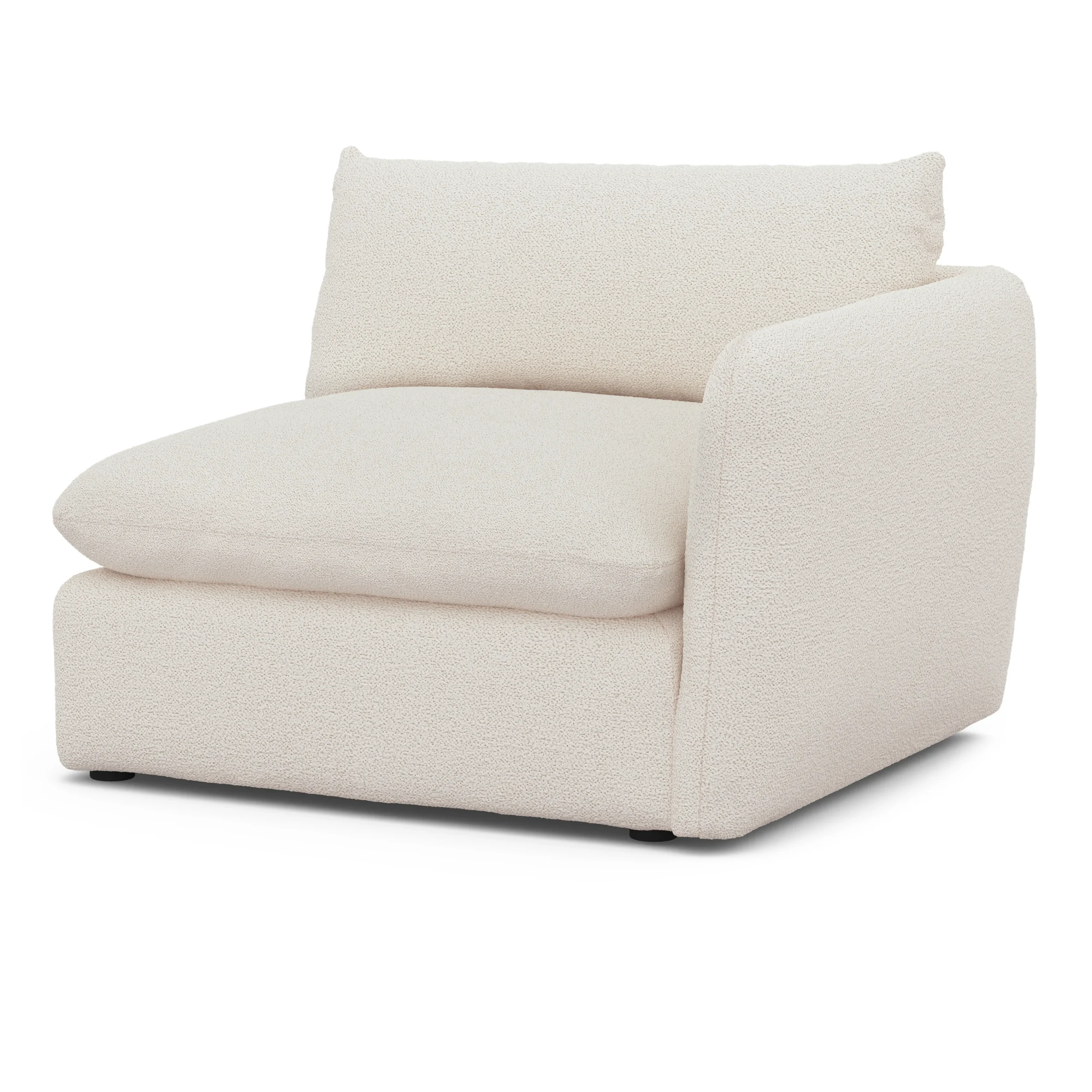 Leigh 46_ Right Arm Module - Ivory Wool Bouclé - Image 3