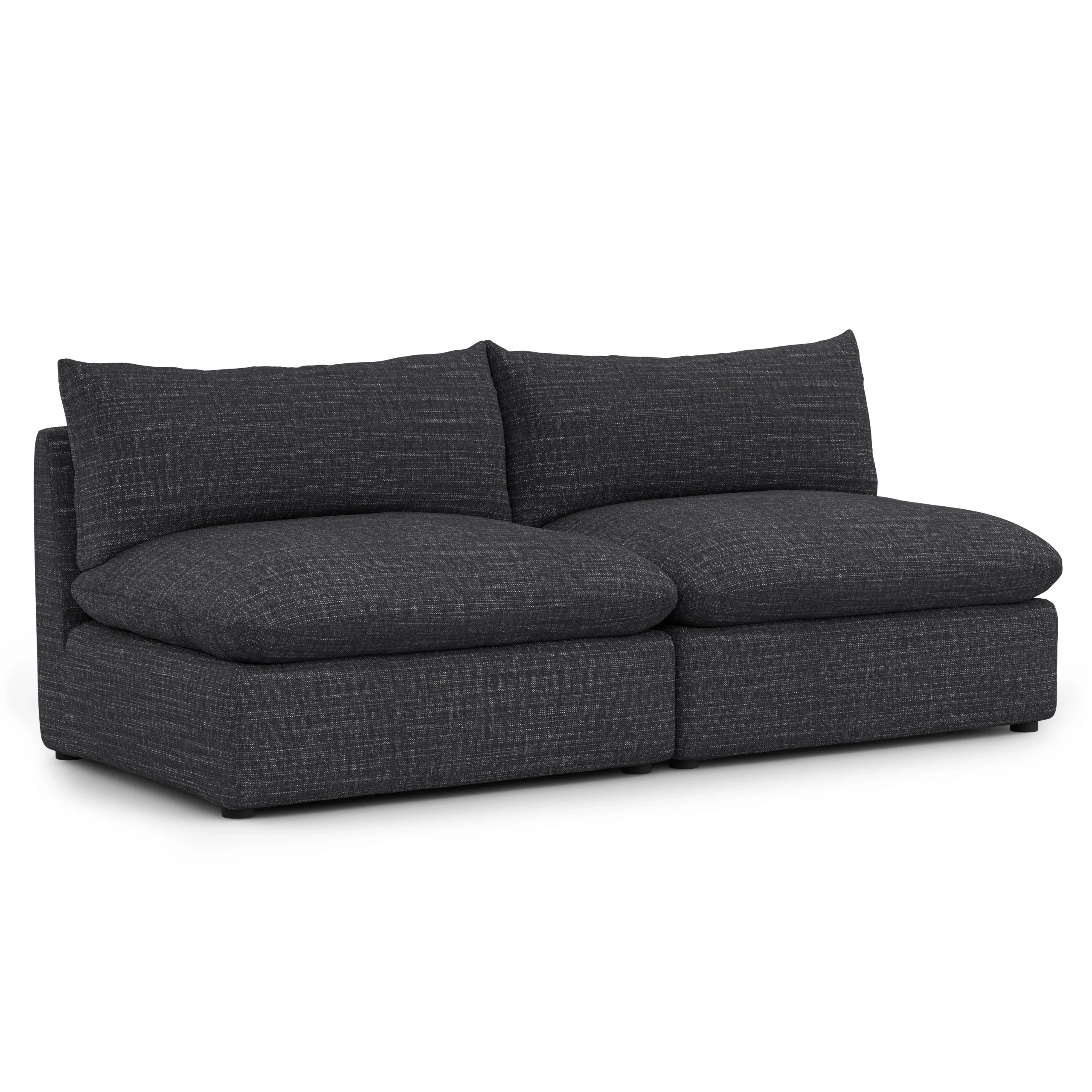 Leigh 79_ Armless Modular Sofa - Napa Charcoal - Image 3