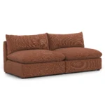 Leigh 79_ Armless Modular Sofa - Napa Rust