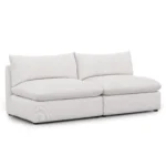Leigh 79_ Armless Modular Sofa - Silver Ivory