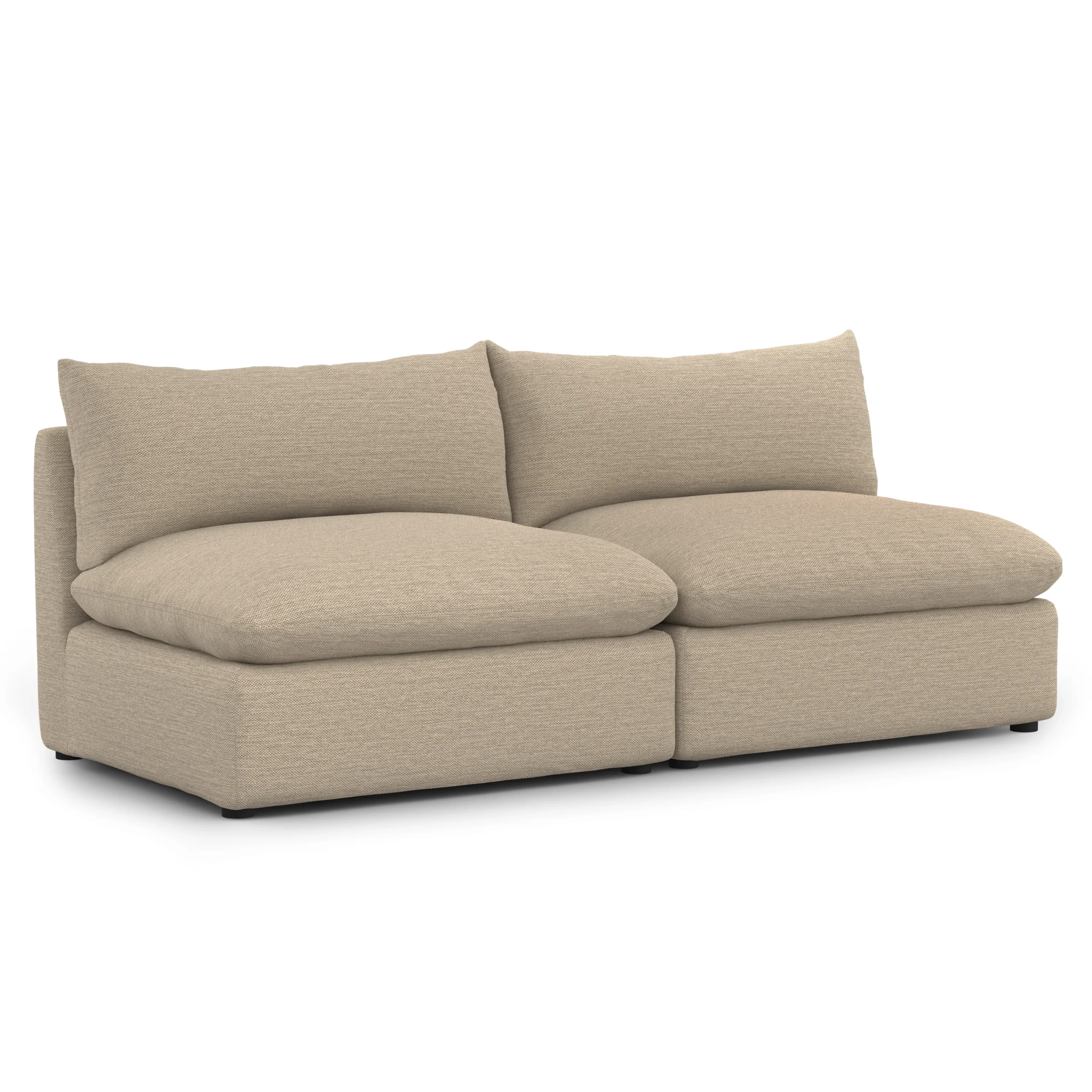 Leigh 79_ Armless Modular Sofa - Silver Taupe - Image 7