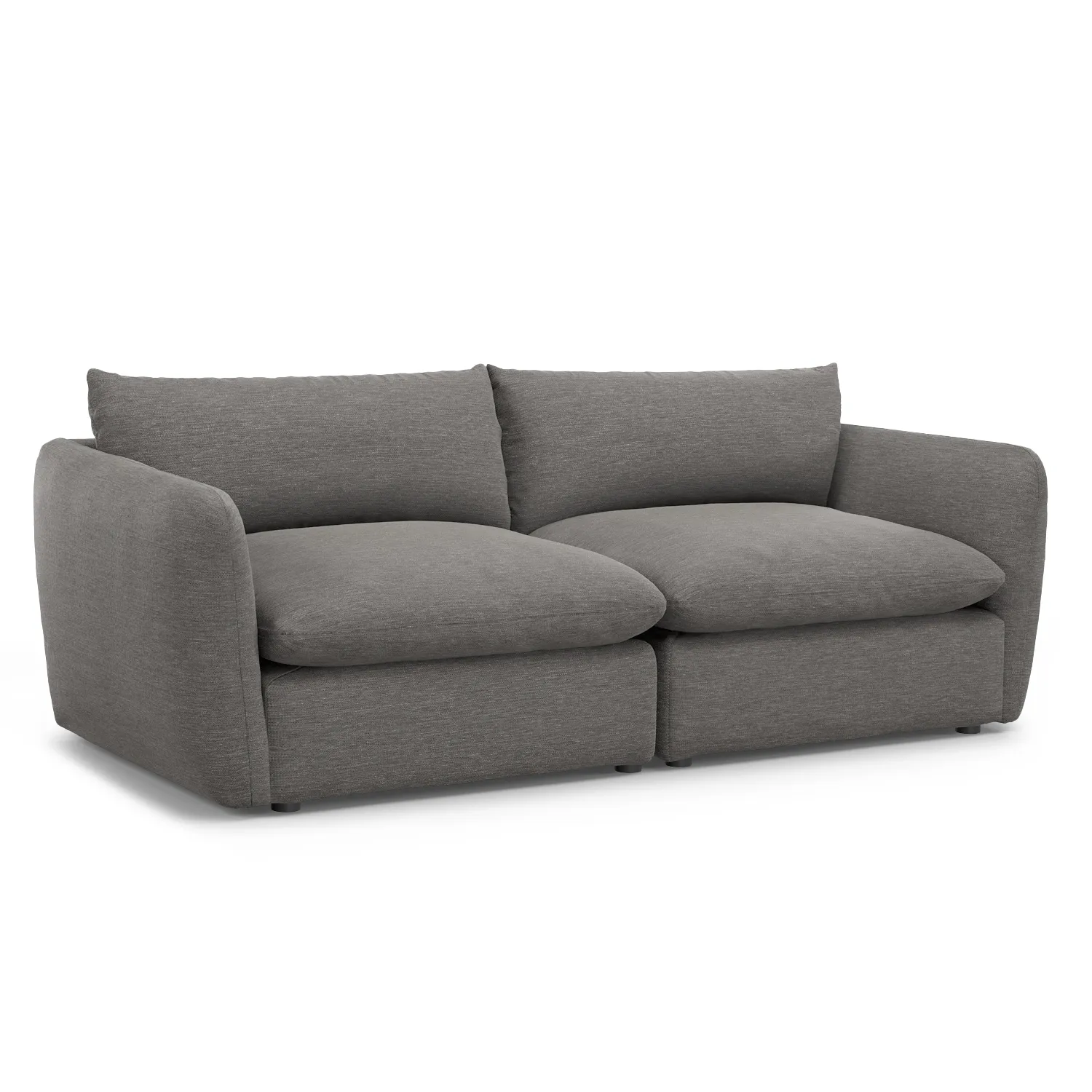Leigh 92_ Modular Sofa - Silver Gray - Image 3