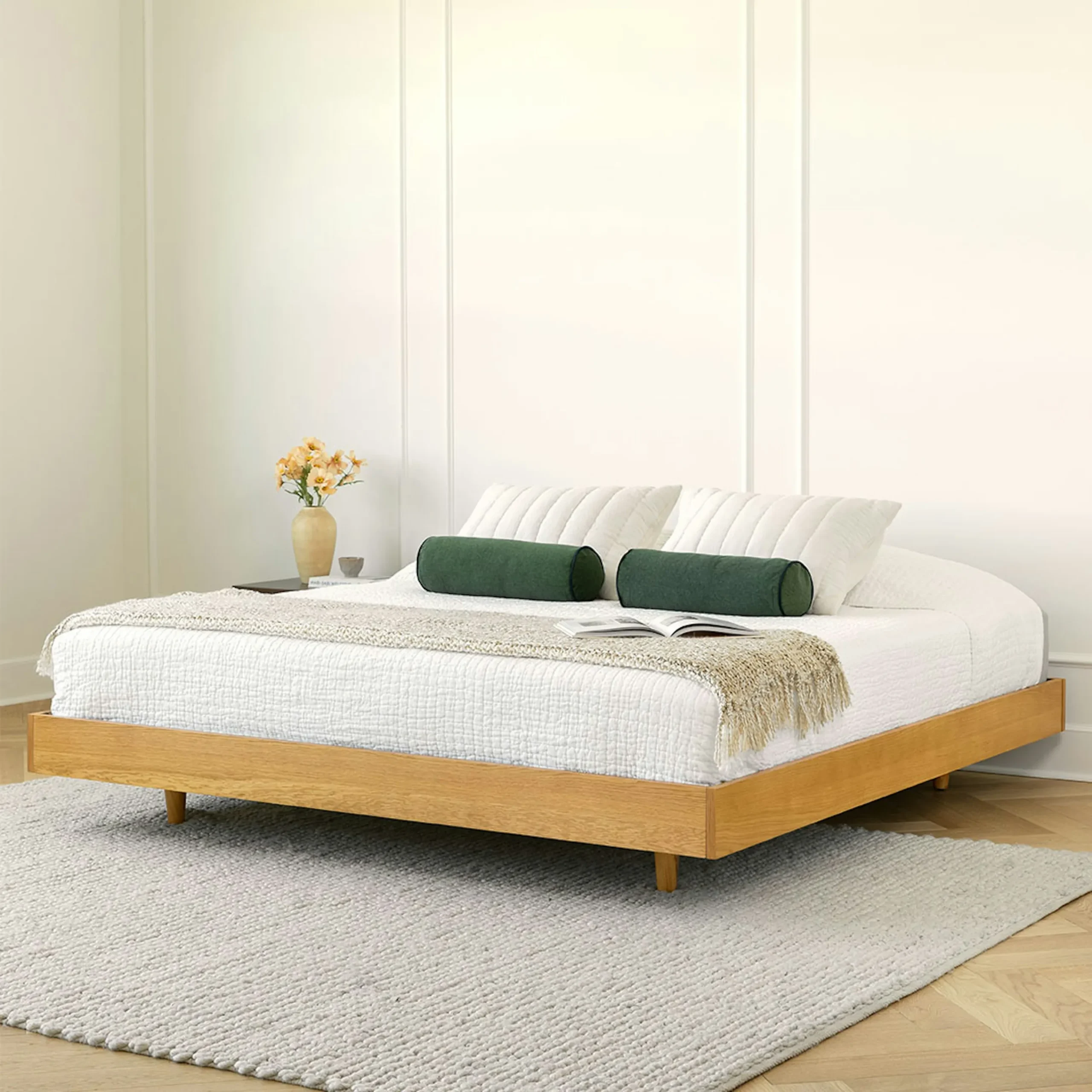 Basi King Bed Frame - Oak - Image 14