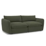 Leigh 92_ Velvet Modular Sofa - Hale Fir Green