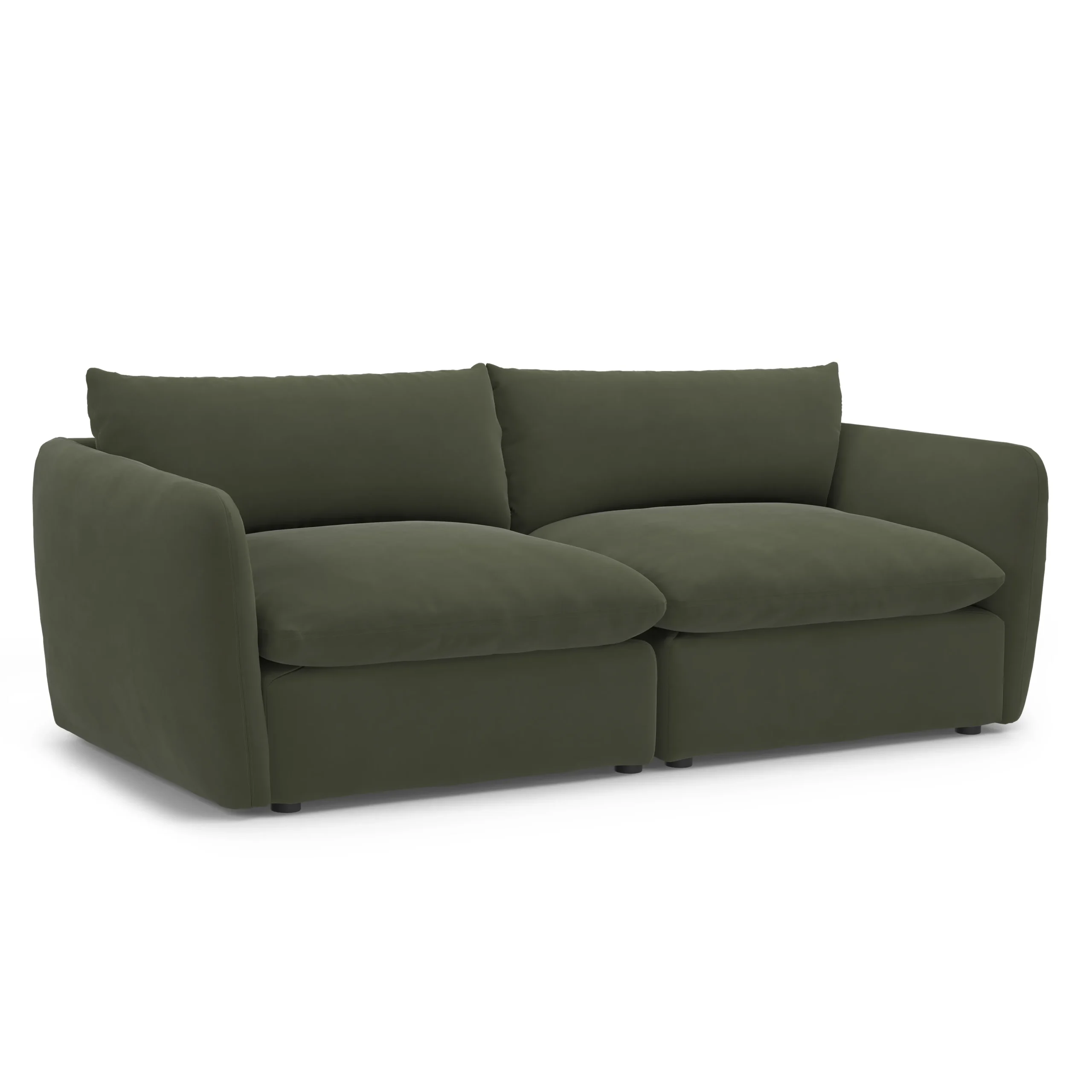 Leigh 92_ Velvet Modular Sofa - Hale Fir Green - Image 12