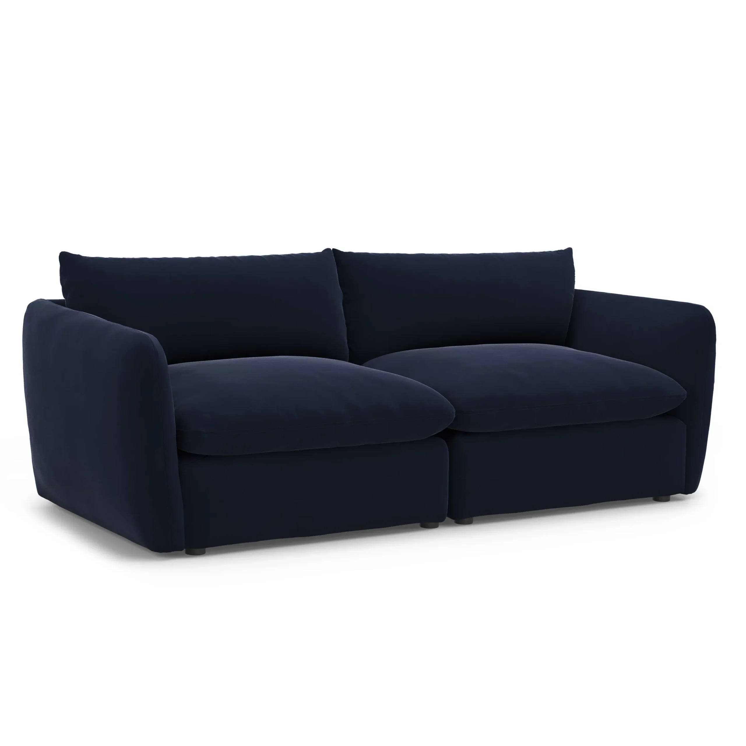 Leigh 92_ Velvet Modular Sofa - Hale Ink - Image 12