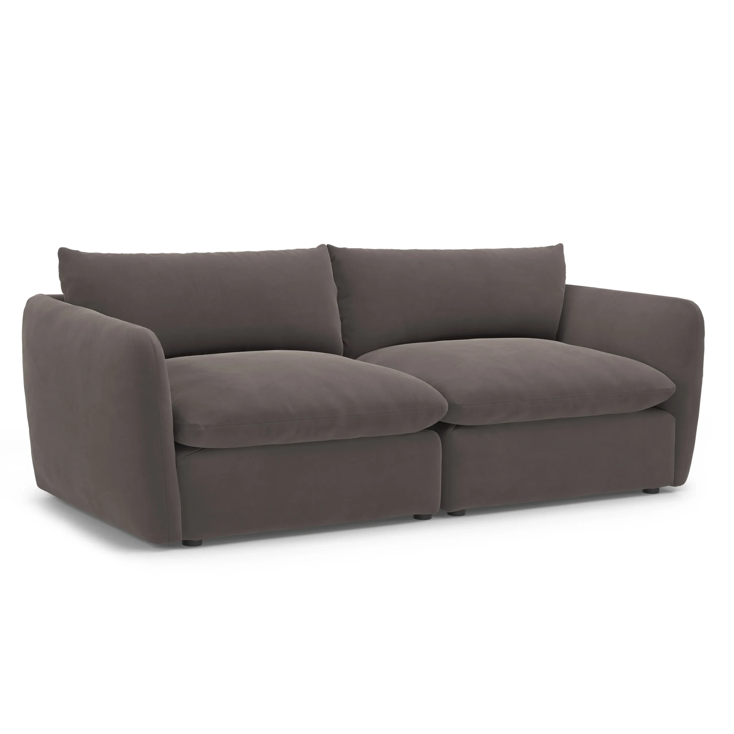 Leigh 92_ Velvet Modular Sofa - Hale Warm Gray - Image 3
