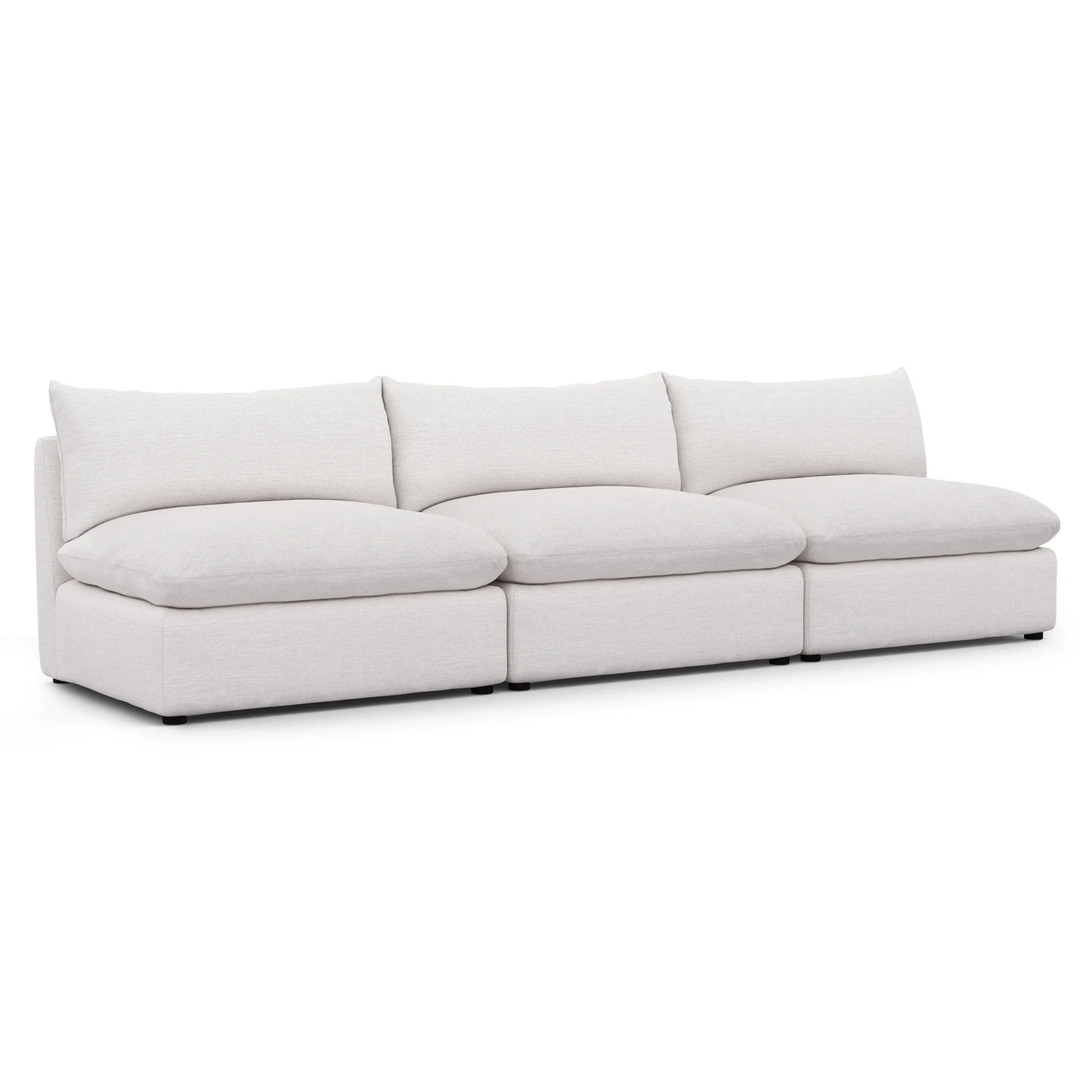 Leigh 118_ Armless Modular Sofa - Silver Ivory - Image 12