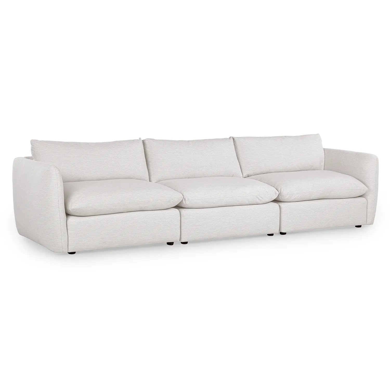 Leigh 131.5_ Modular Sofa - Silver Ivory - Image 9